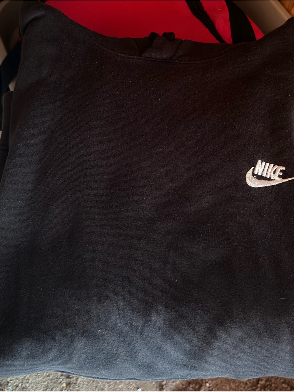 Nike Black Hoodie with White Logo